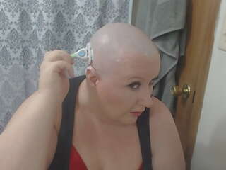 Fascinating grown-up Submissive Camgirl TheSweetSav Shaving Her Head handsome